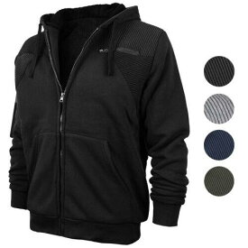 NATHAN ネイサン Men's Quilted Moto Sherpa Fleece Lined Zip Up Hoodie Jacket メンズ
