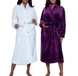 BeWicked Women's Cozy Soft Leisure Comfortable Relaxing Warm Belted Plush Robe レディース