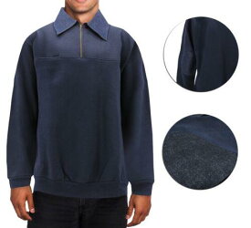 vkwear Men's Half Zip-Up Collared Sweatshirt Warm Lightweight Pullover Sweater メンズ