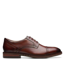 クラークス Clarks Mens Un Hugh Cap Brown Leather Dress Shoes メンズ