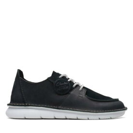 クラークス Clarks Mens Colehill Walk Black Leather Casual Sneakers Shoes メンズ