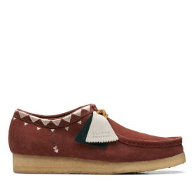 クラークス Clarks Originals Mens Wallabee Moccasin Red Suede Casual Shoes メンズ
