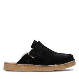 クラークス Clarks Originals Mens Trek Mule Black Suede Casual Shoes メンズ