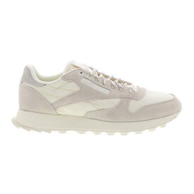 リーボック Reebok Classic Leather Mens Beige Suede Lace Up Lifestyle Sneakers Shoes メンズ