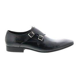 Carrucci Perforated Double Monk Strap KS308-06 Mens Black Oxford Shoes 8.5 メンズ