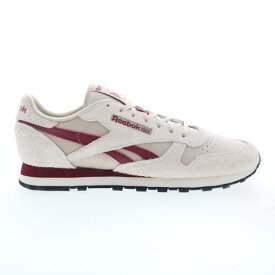 リーボック Reebok Classic Leather Mens Beige Suede Lace Up Lifestyle Sneakers Shoes 13 メンズ