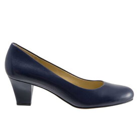 トロッターズ Trotters Penelope T1355-427 Womens Blue Wide Leather Pumps Heels Shoes 6 レディース