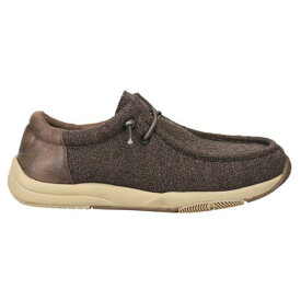 ローパー Roper Hang Loose Slip On Mens Brown Casual Shoes 09-020-0191-3386 メンズ