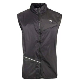 ディアドラ Diadora Full Zip Vest Mens Black Casual Athletic Outerwear 174986-80013 メンズ