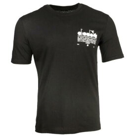ディアドラ Diadora Manifesto Crew Neck Short Sleeve T-Shirt Mens Black Casual Tops 178208-8 メンズ