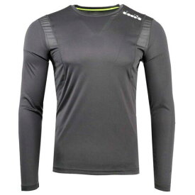 ディアドラ Diadora Core Running Crew Neck Long Sleeve Athletic T-Shirt Mens Black Casual To メンズ
