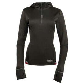 ディアドラ Diadora Hd Warm Up Winter Sweat Running Pullover Hoodie Womens Black Casual Oute レディース