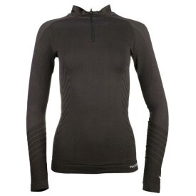 ディアドラ Diadora Adv Training Mock Neck Long Sleeve Athletic T-Shirt Womens Black Grey C レディース