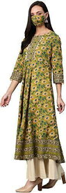 ギャラリー Yash Gallery YASH GALLERY Indian Tunic Cotton Floral Printed Anarkali Kurtis for レディース