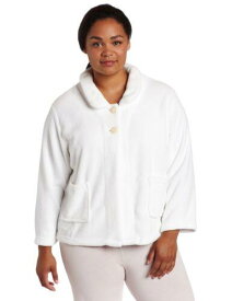 CASUAL MOMENTS womens Plus Size Bed Jacketpeter Robe Peter Pan Collar and Patch レディース