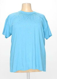 トップショップ TOPSHOP Womens Blue Shirt Size 3X (SW-7121518) レディース