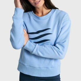 ユナイテッド バイ ブルー United By Blue Womens Organic Logo Waves Graphic Pullover Sweatshirt - Sky Blue レディース