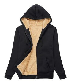 ZITY Womens Zip Up Hoodies Winter Fleece Jacket Sherpa Lined Warm Sweatshirt レディース