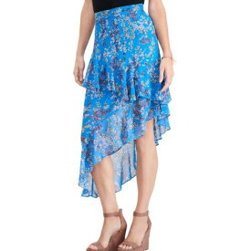 INC NEW Women's Ditsy Floral Ruffle Asymmetrical Maxi Skirt TEDO レディース