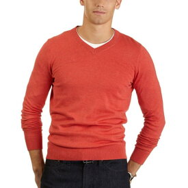 Nautica ノーティカ NAUTICA NEW Men's Red Solid Luxury Performance Pullover V-Neck Sweater S TEDO メンズ