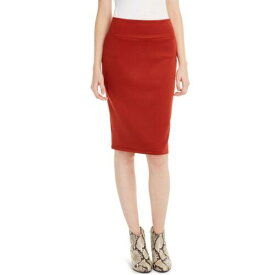 INC NEW Women's Solid Mid-rise Scuba Pull-on Straight Pencil Skirt TEDO レディース