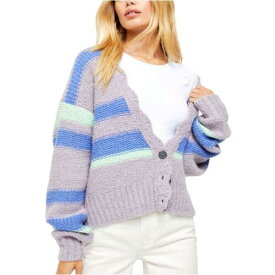 Free People フリーピーポー FREE PEOPLE NEW Women's Fine Time Stripe Wool Blend Cardigan Sweater Top XS TEDO レディース