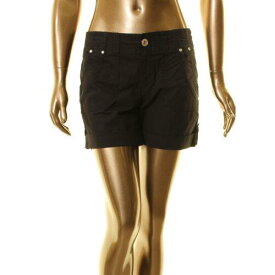 Inc INC NEW Women's Black Twill Cuffed Utility Regular Fit Chino Shorts 2 TEDO レディース