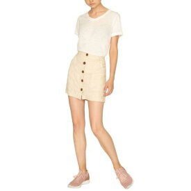 Sanctuary サンクチュアリ SANCTUARY NEW Women's Washed Pebble Linen Button-front Utility Mini Skirt M TEDO レディース
