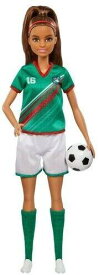 Mattel - Barbie I Can Be Soccer Player Brunette Green & Red Uniform [New Toy]