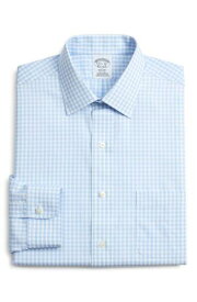 ブルックス Brooks Brothers Men's Gingham Classic Fit Dress Shirt Blue Size 46 メンズ
