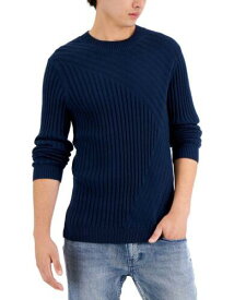 INC International Concepts INC Men's Tucker Crewneck Sweater Blue Size Medium メンズ