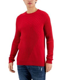 INC International Concepts INC Men's Tucker Crewneck Sweater Red Size Small メンズ