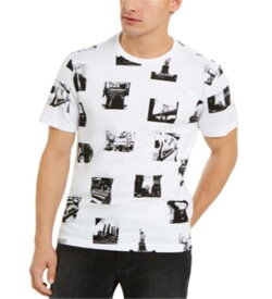 ディーケーエヌワイ DKNY Men's City Graphic T-Shirt White Size S メンズ