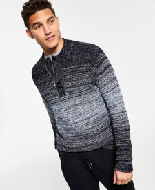 INC International Concepts INC Men's Quarter Zip Ombre Sweater Black Size XX-Large メンズ