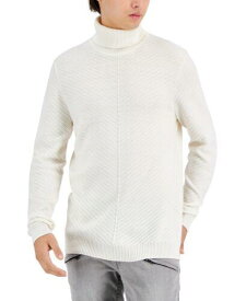 INC International Concepts INC Men's Axel Turtleneck Sweater White Size Large メンズ