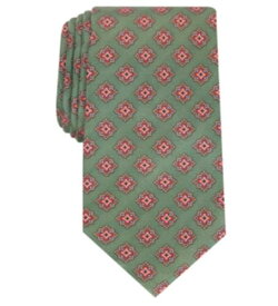 Tasso Elba Men's Luciano Medallion Silk Neck Tie Green Size Regular メンズ