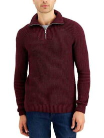 INC International Concepts INC Men's Matthew Quarter Zip Sweater Red Size X-Large メンズ
