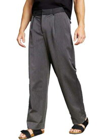 Royalty by Maluma Royalty By Maluma Mens Pinstripe Pleat Front Trouser Pants Gray Size 24 メンズ