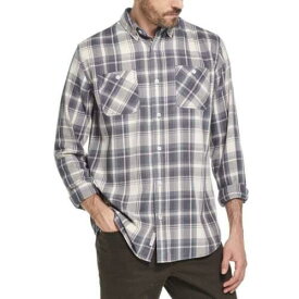 ウォータープルーフ Weatherproof Men's Button Down Plaid Shirt Gray Size 3 Extra Large メンズ