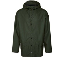 レインズ Rains Men's Lightweight Hooded Rain Jacket Green Size Medium メンズ