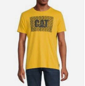 キャタピラー Caterpillar Men's Work Diamond Plate Logo Graphic T-Shirt Yellow Size Large メンズ