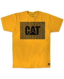 キャタピラー Caterpillar Men's Work Diamond Plate Logo Graphic T-Shirt Yellow Size XL メンズ