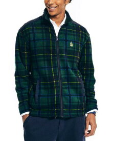 ノーティカ Nautica Men's Nautex Plaid Full-Zip Fleece Jacket Green Size Small メンズ