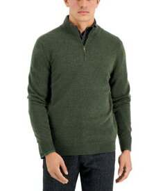 Club Room Men's Cashmere Quarter Zip Sweater Green Size X-Large メンズ