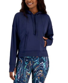 ID Ideology Women's Relaxed Solid Techy Hoodie Blue Size XX-Large レディース