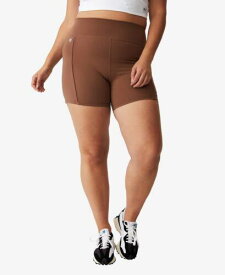 コットンオン COTTON ON Women's Active Ultimate Booty Bike Shorts Brown Size 14W レディース