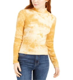 ゴールド Planet Gold Women's Teen Spirit Top Ribbed Mock Neck Yellow Size Large レディース