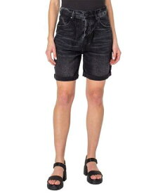 Earnest Sewn Women's Cuffed Pleated Denim Shorts Gray Size 31 レディース