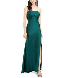 ジャンプ Jump Junior's Ruched Strapless Gown Green Size 1/2 レディース