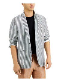 INC Mens Black Single Breasted Striped Blazer Jacket XS メンズ